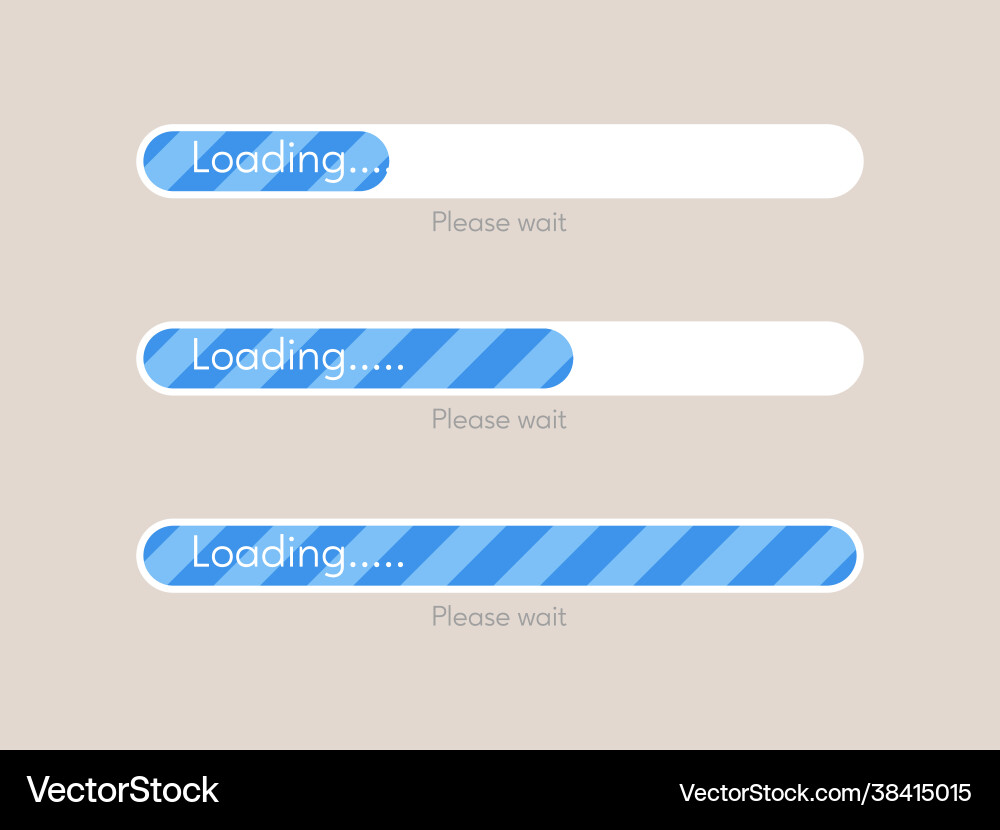 Progress loading bar concept Progress loading bar concept vector image