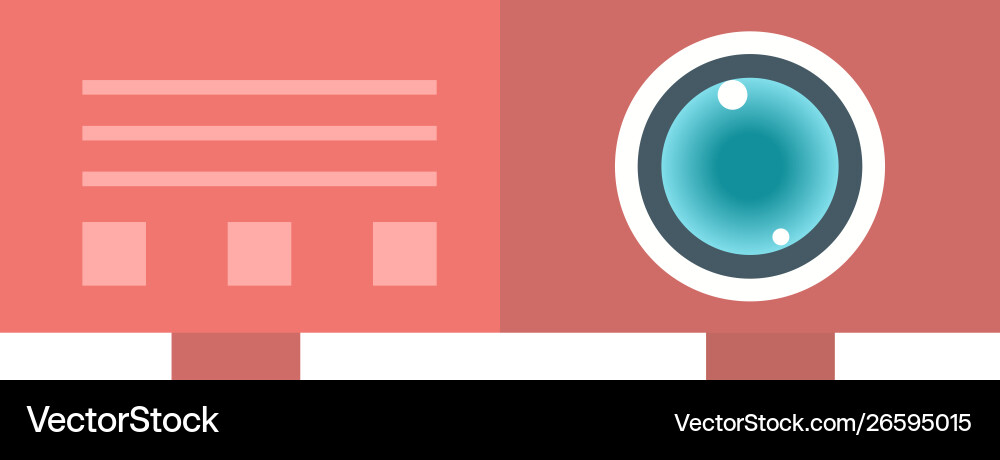 Projector flat multi color Vector Image
