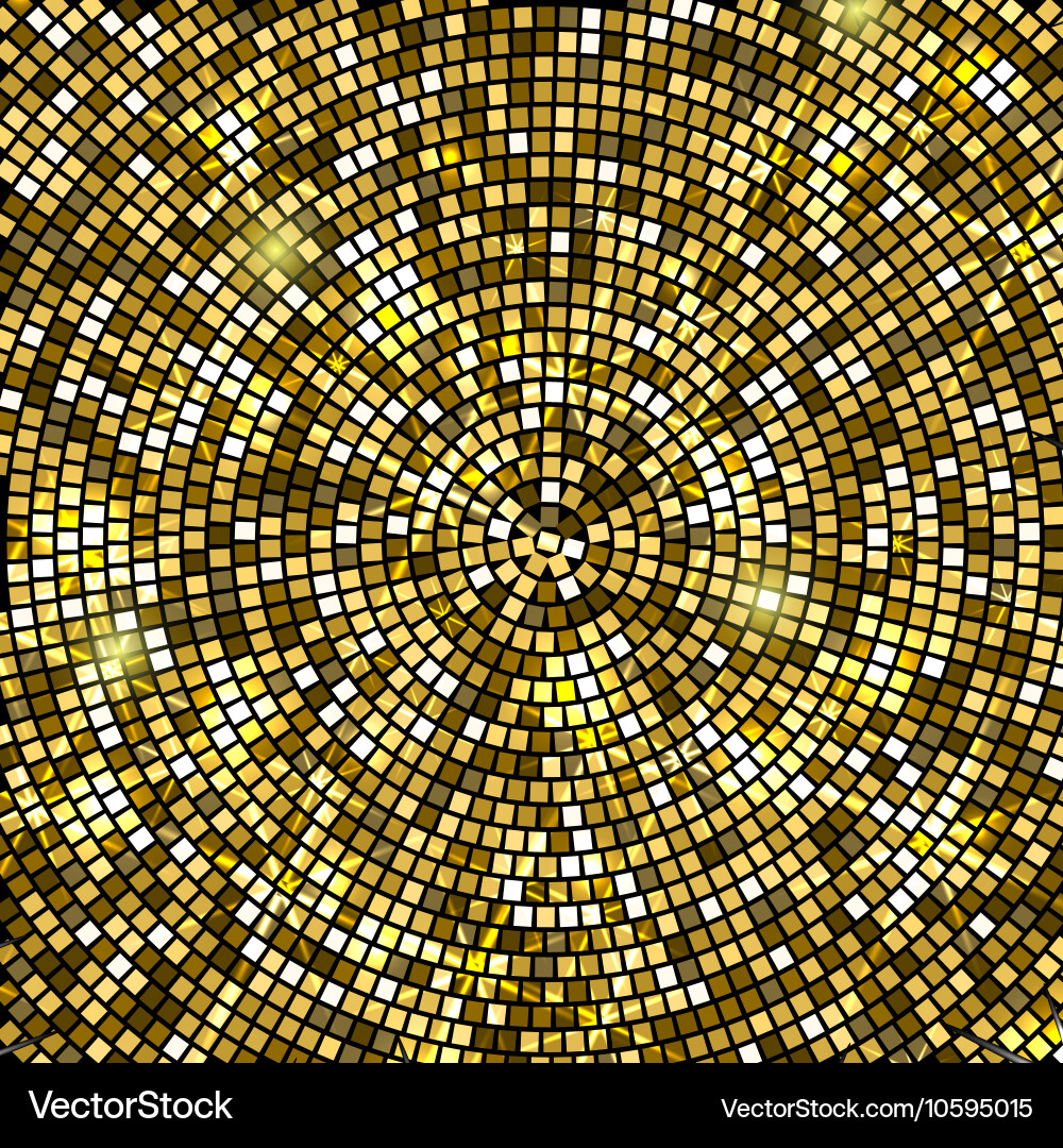 Radial tile mosaic design background pattern vector image