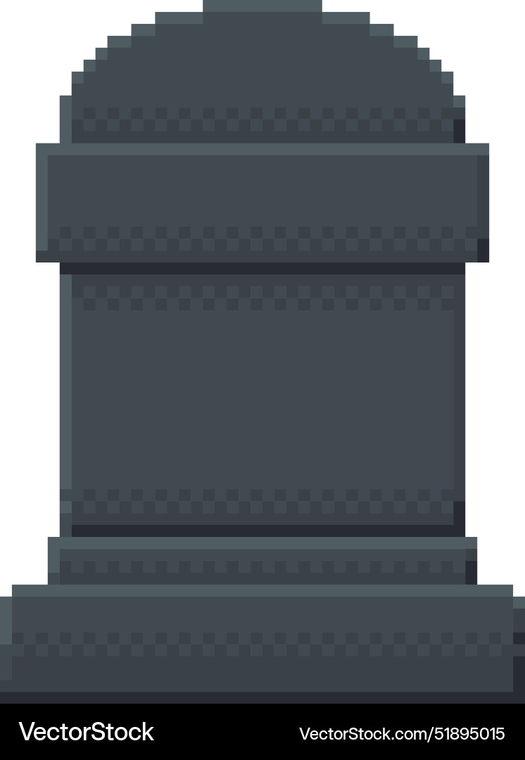 Tombstone pixel art retro video game object 8-bit Vector Image