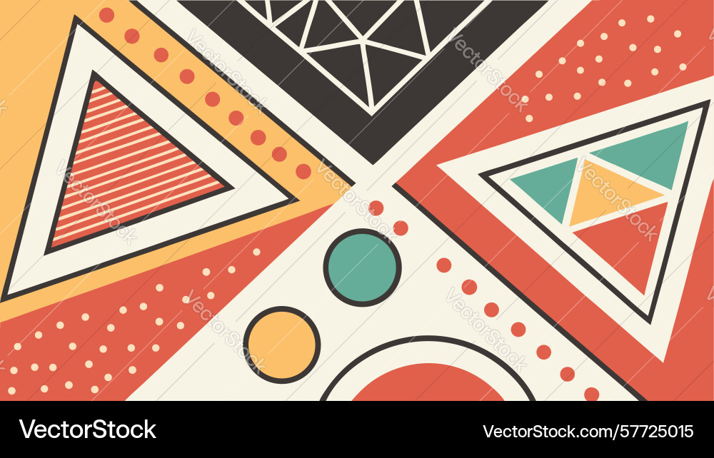 Vibrant abstract geometric patterns with subtle vector image