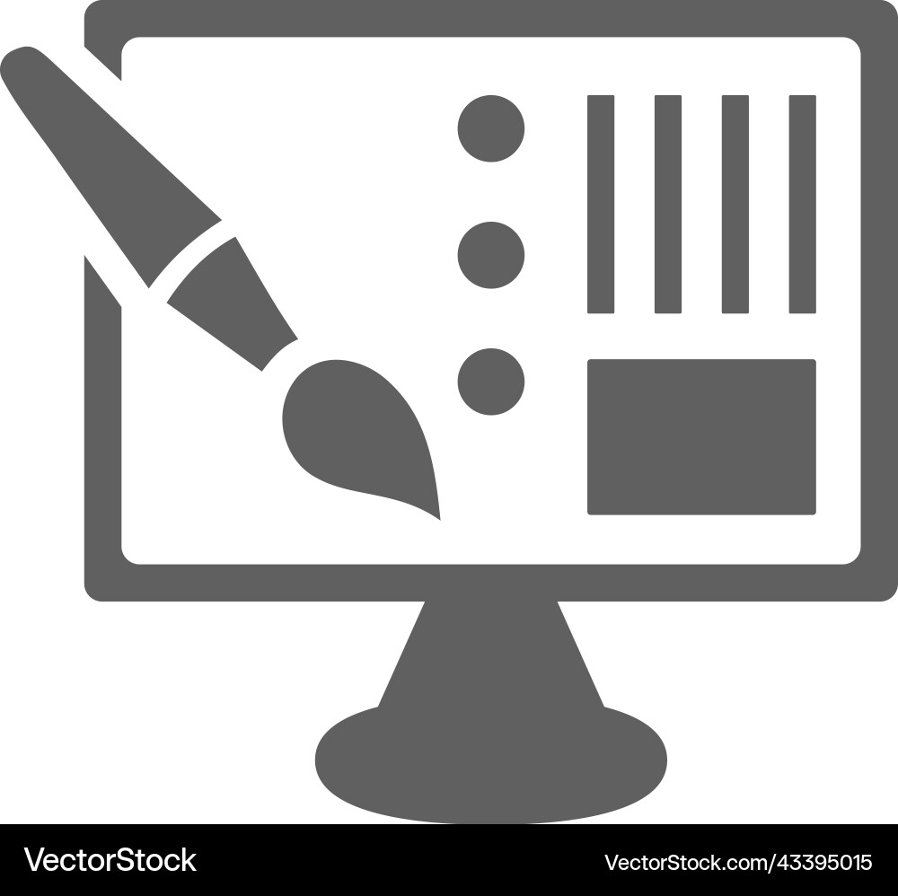 Web design icon gray graphics Vector Image