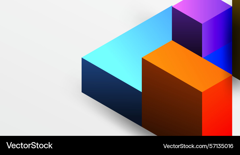 Abstract geometric shapes overlap creating Vector Image