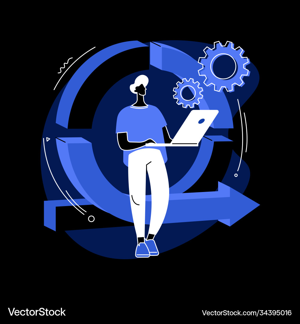 Agile project management abstract concept vector image