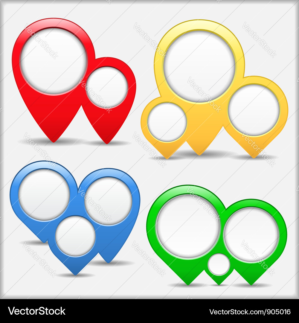 Circle Pointer Icons vector image