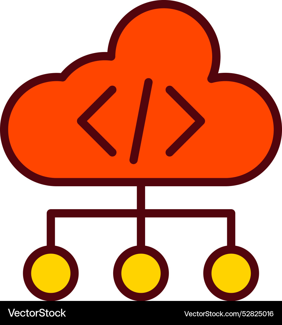 Cloud coding icon design Vector Image