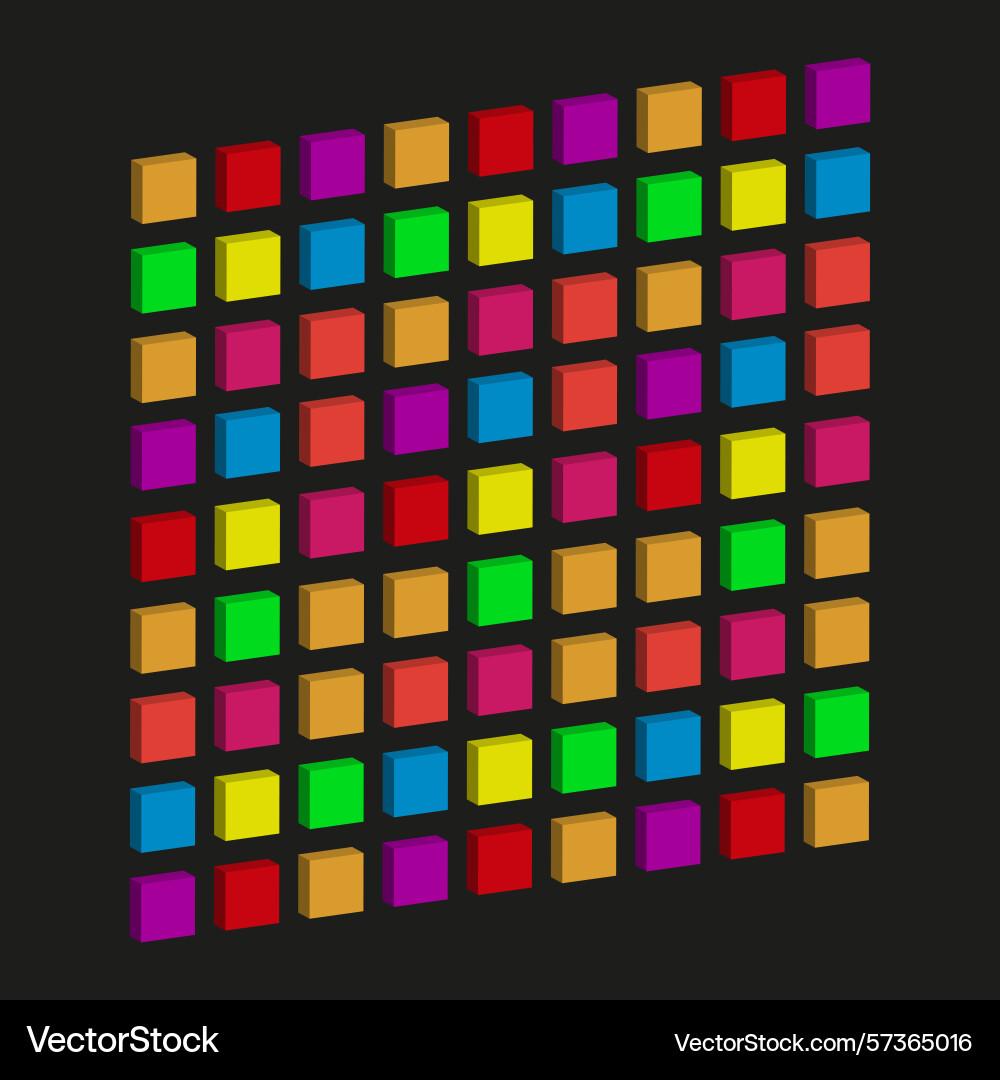 Colorful square grid abstract pattern background Colorful square grid abstract pattern background vector image