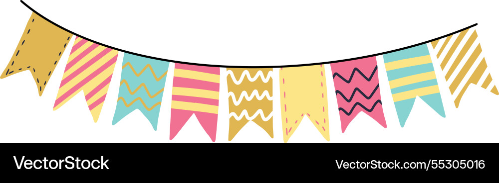 Colorful Triangular Flags Royalty Free Vector Image
