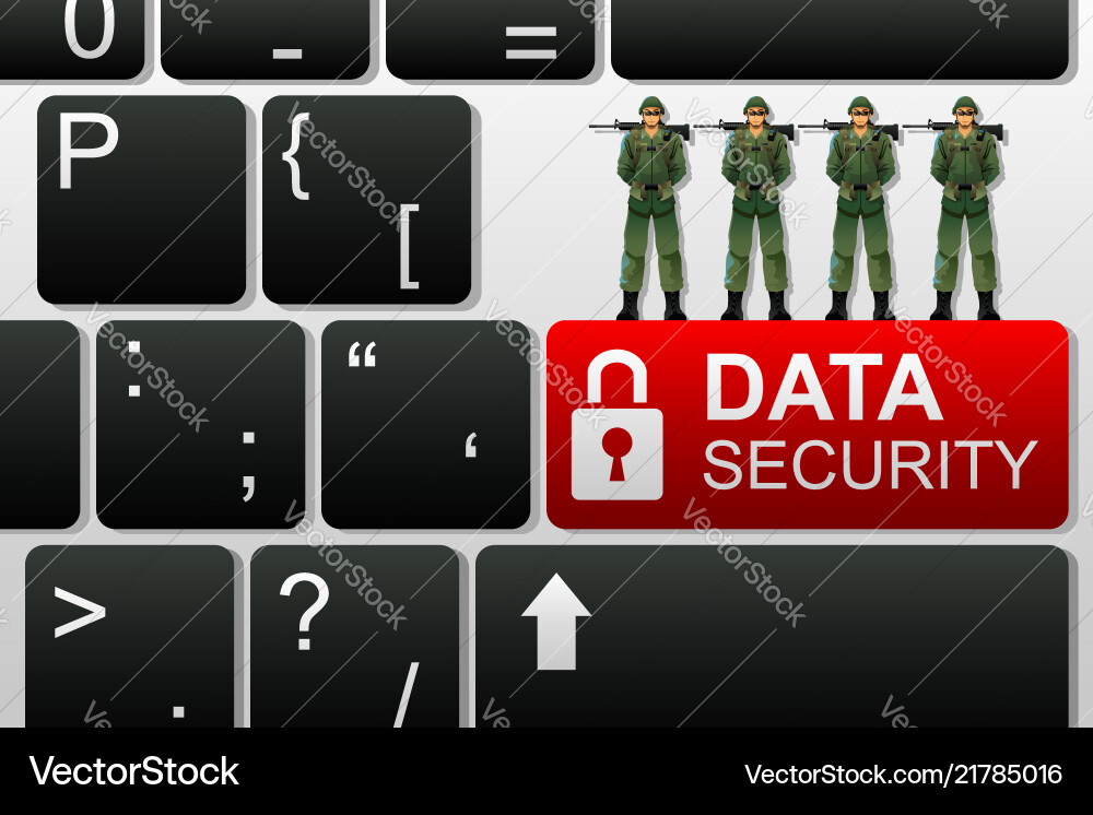 Concept of data security Vector Image