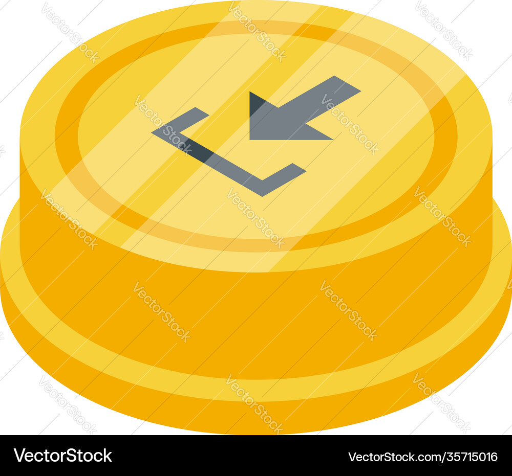 Demo button icon isometric style Demo button icon isometric style vector image