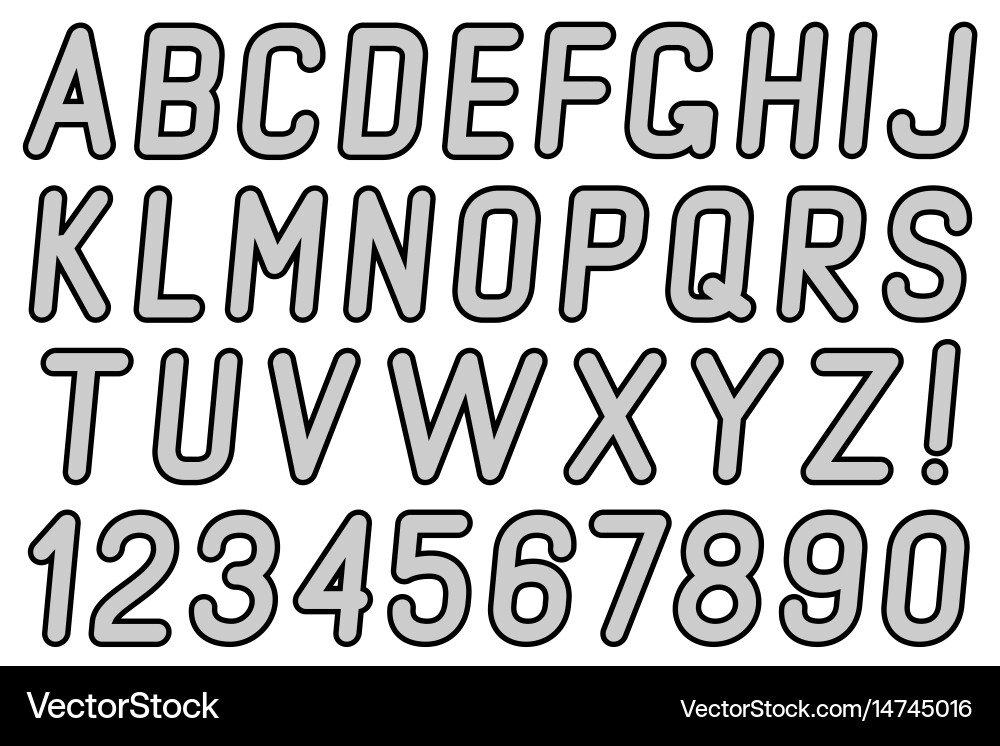 Dot Pattern - Alphabet & Numbers vector image