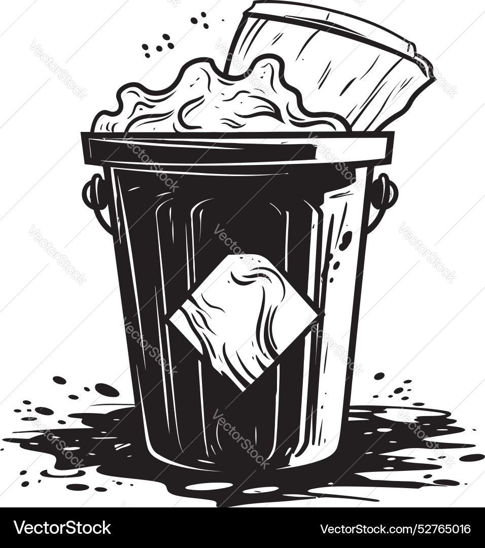 Garbage glamour logo adding sparkle Garbage glamour logo adding sparkle vector image