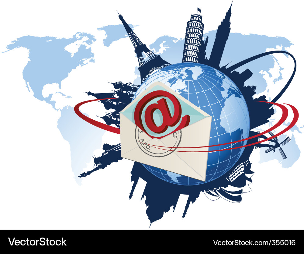 Global Communication Network Vector Image