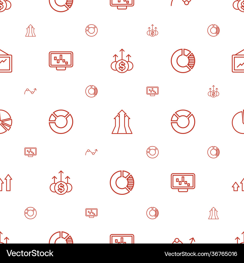 Graph icons pattern seamless white background Vector Image