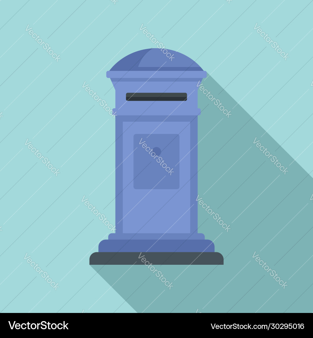Home envelope inbox icon flat style Home envelope inbox icon flat style vector image