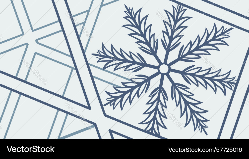Intricate geometric snowflake abstract design Vector Image