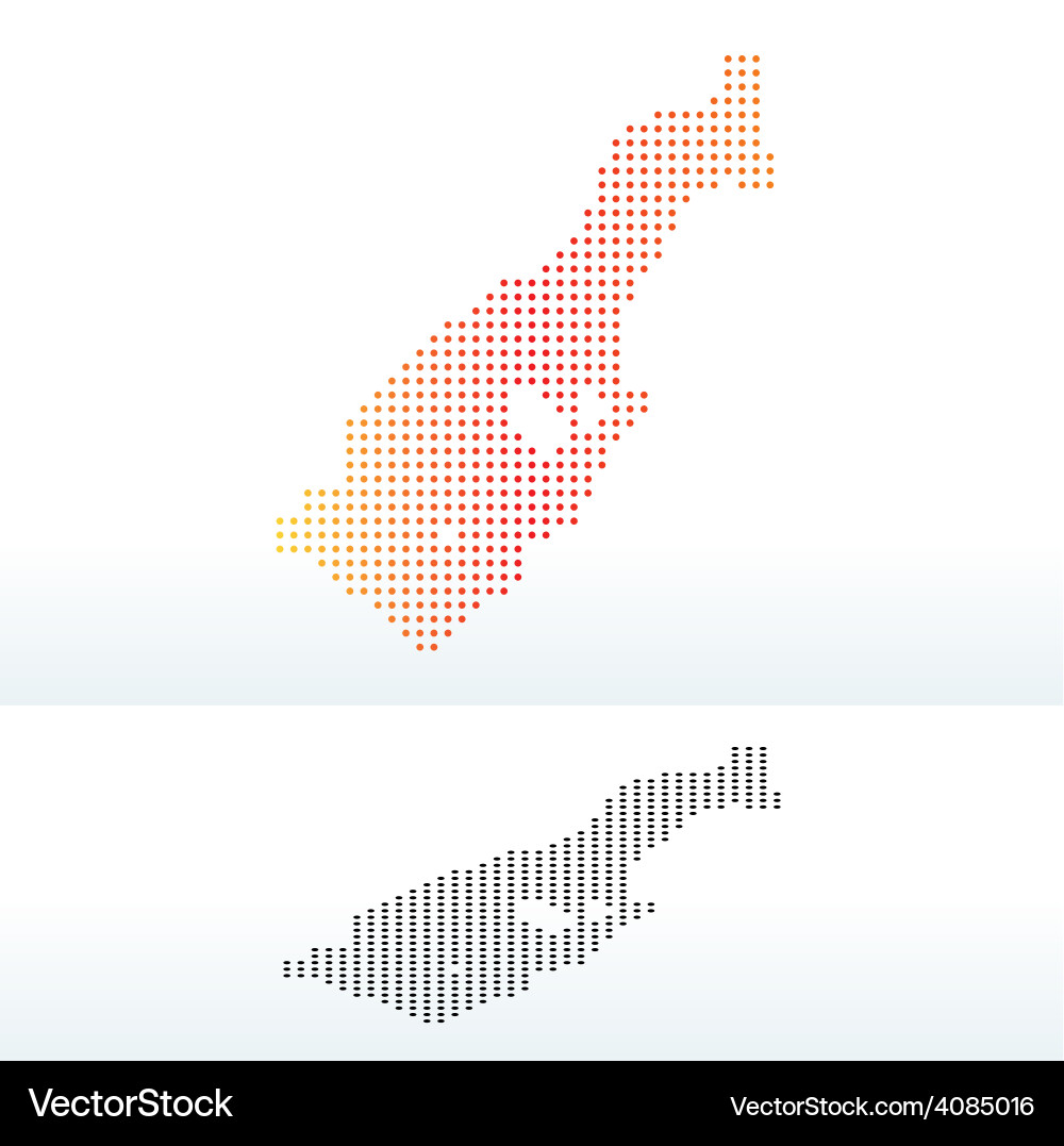 Map of principality monaco with dot pattern vector image