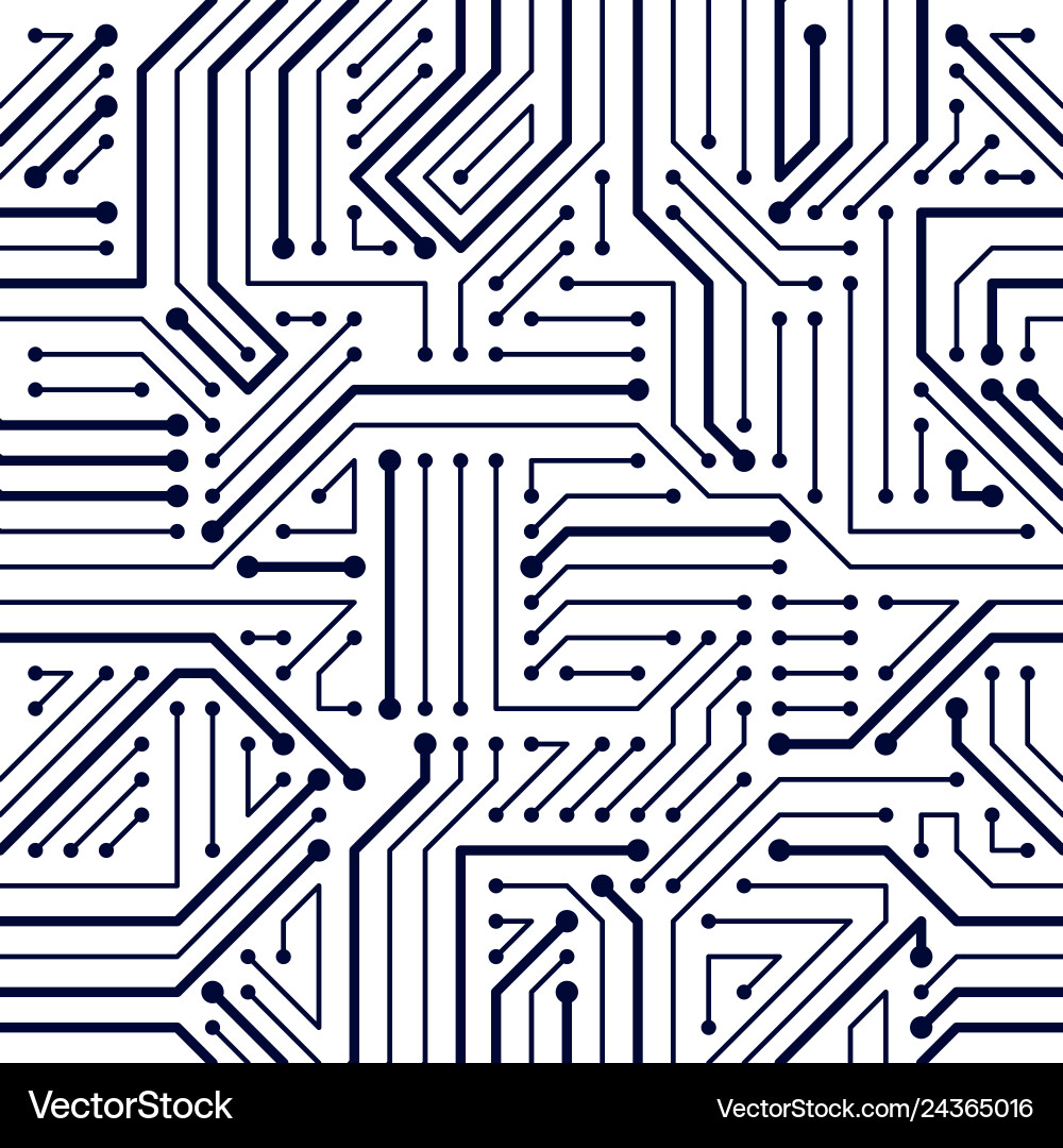 Microchip Circuit Board Pattern vector image