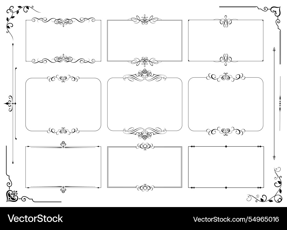 Photo frame floral for picture set of decorative Photo frame floral for picture set of decorative Vector Image
