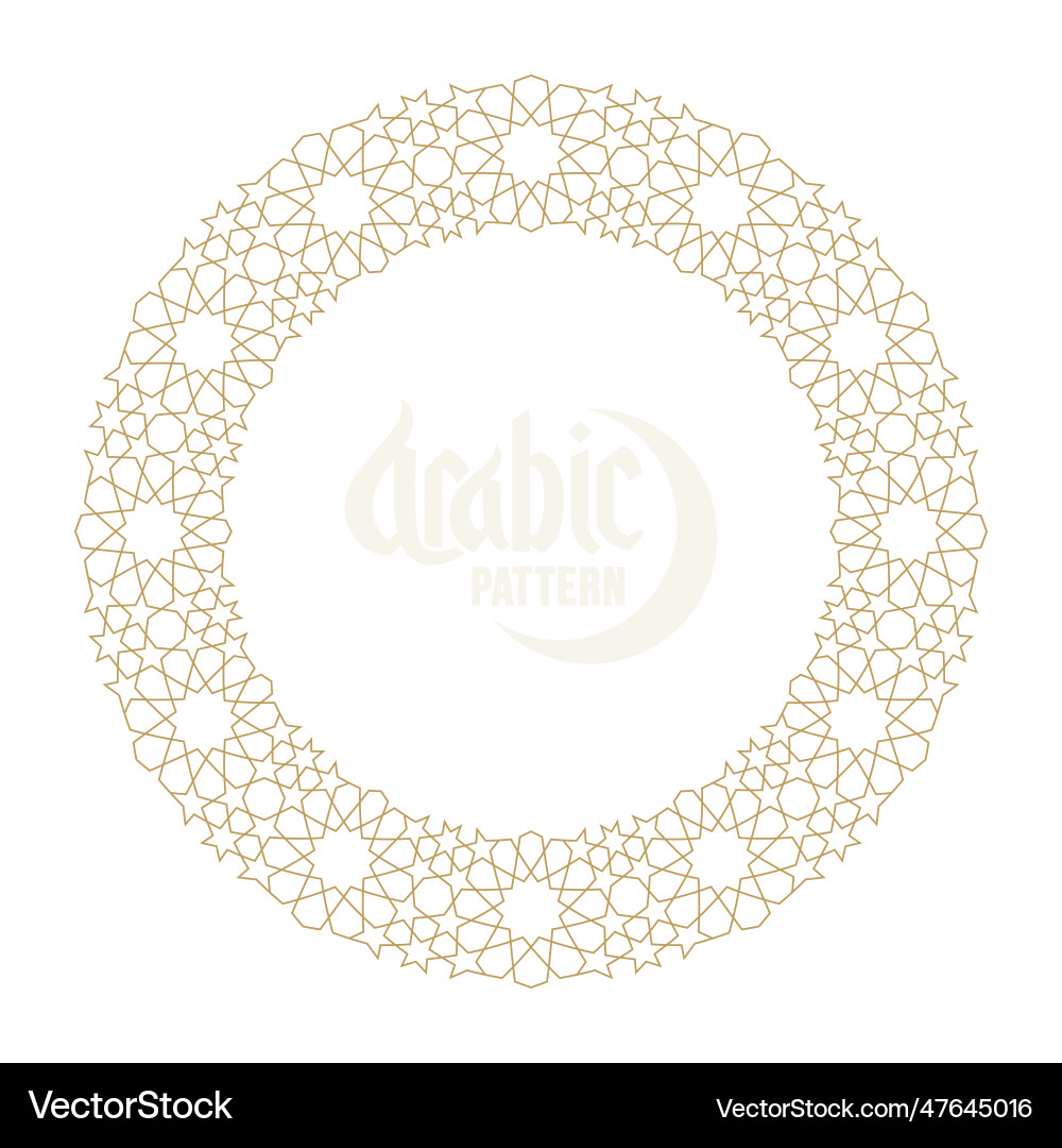 Seamless circle frame pattern in authentic arabian Seamless circle frame pattern in authentic arabian vector image