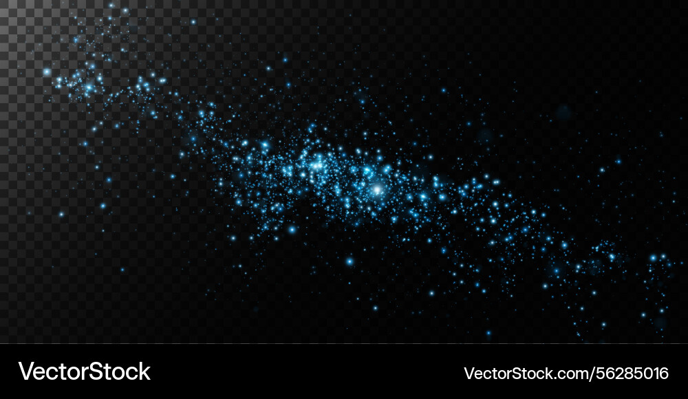 Shimmering Blue Particle Display vector image