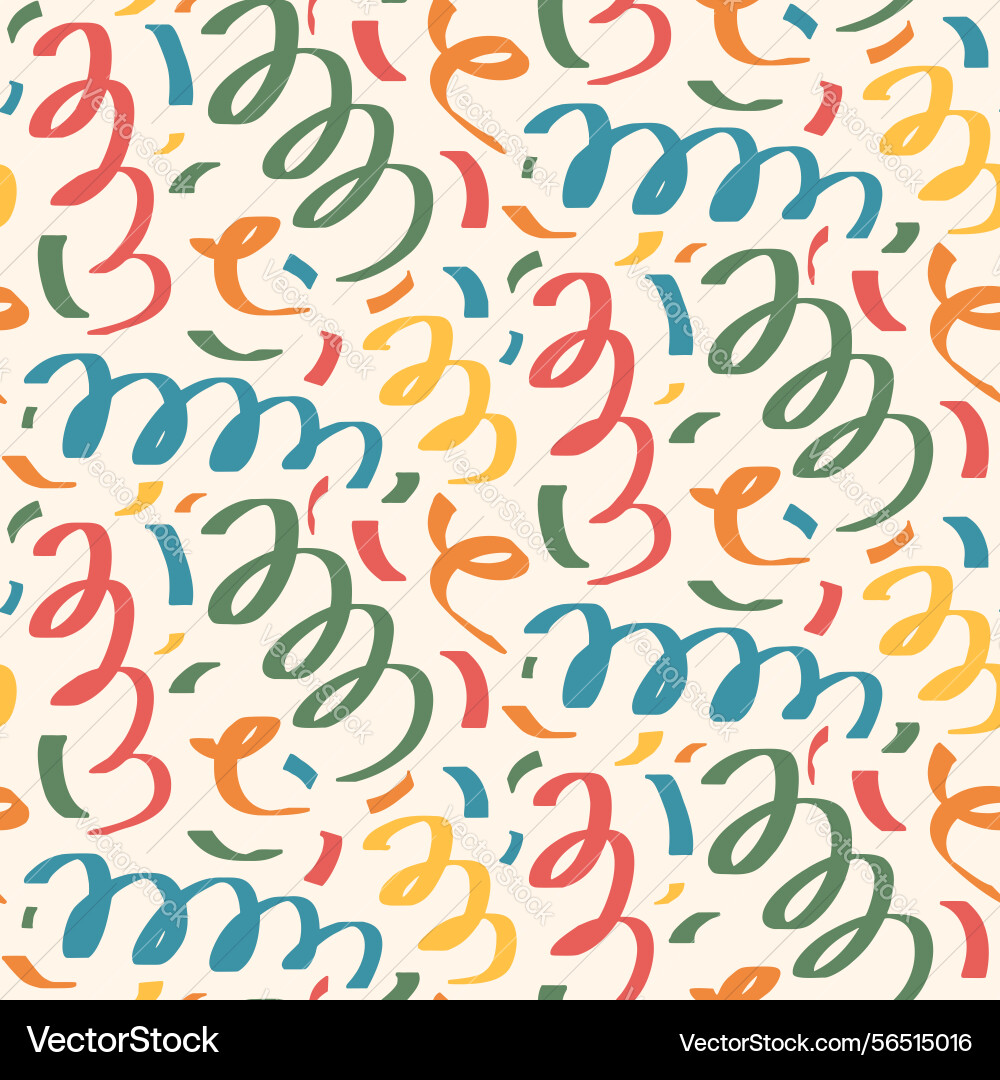 Squiggle marker scribble lines seamless pattern Squiggle marker scribble lines seamless pattern Vector Image