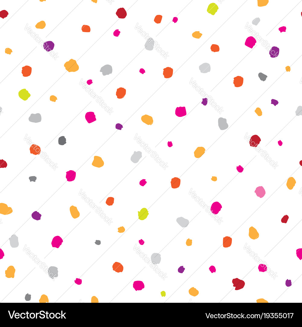 Abstract geometric seamless pattern with dots vector image