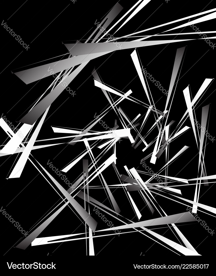 Angular Monochrome Chaos vector image