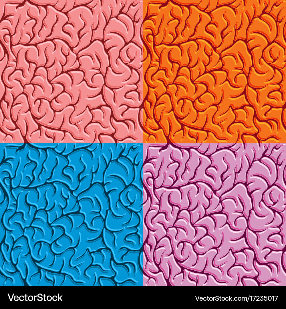 Brain Pattern Set vector image