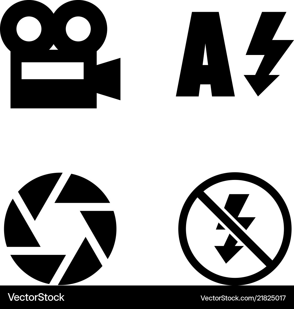 Camera functions menu mode simple related Camera functions menu mode simple related vector image