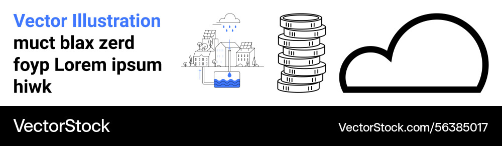 Cloud storage and data visualization Cloud storage and data visualization vector image