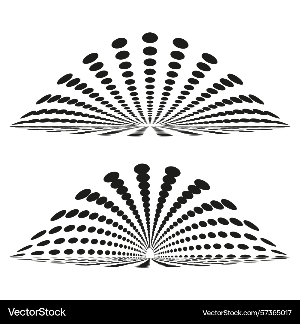 Fan pattern design radiating line elements spread Fan pattern design radiating line elements spread vector image
