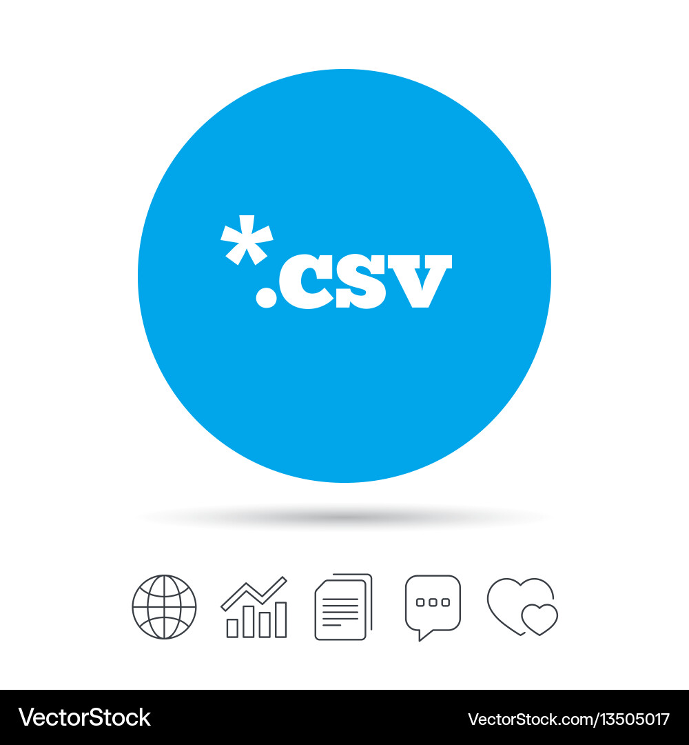 File document icon download csv button vector image