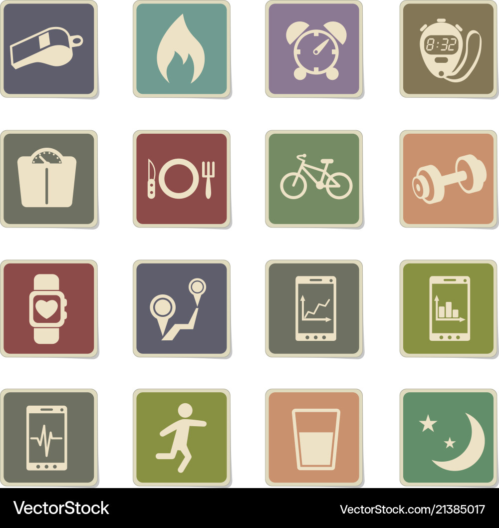 Monitoring apps icon set Vector Image