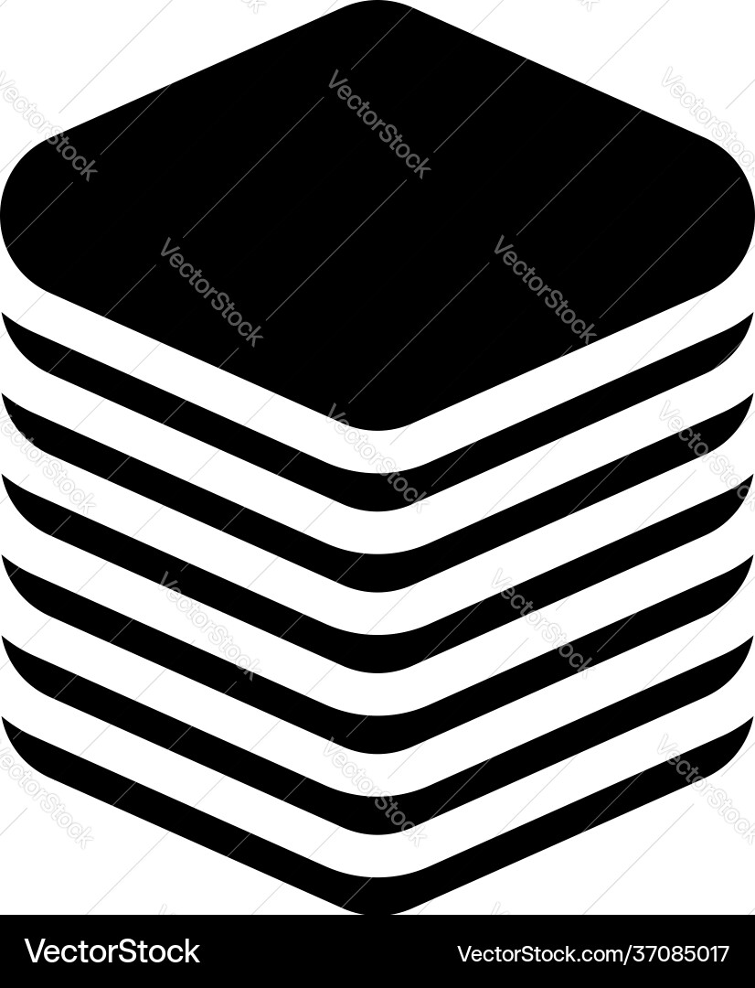 Multitier layered icon for computing or generic Multitier layered icon for computing or generic Vector Image