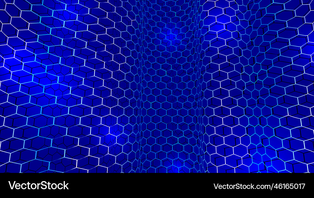 Technology abstract background with hexagons mesh vector image