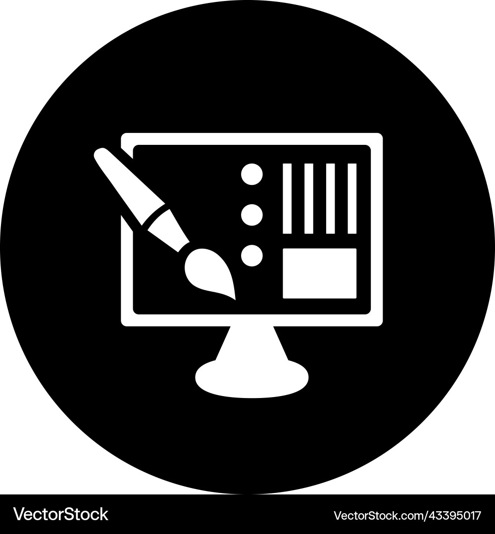 Web design icon black graphics Vector Image