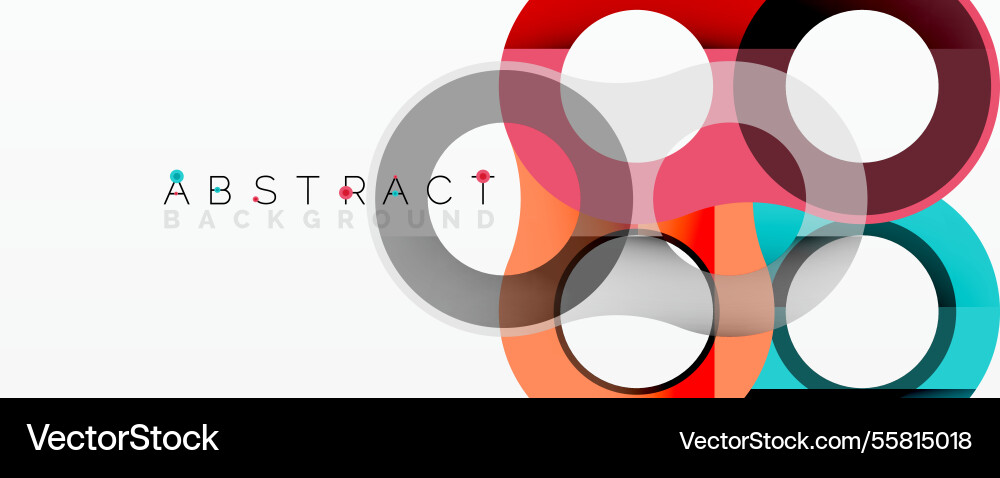 Abstract composition with intertwined circular Abstract composition with intertwined circular Vector Image