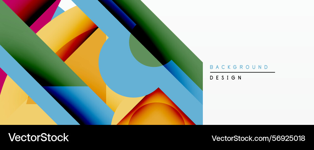 Abstract geometric shapes overlap creating vector image