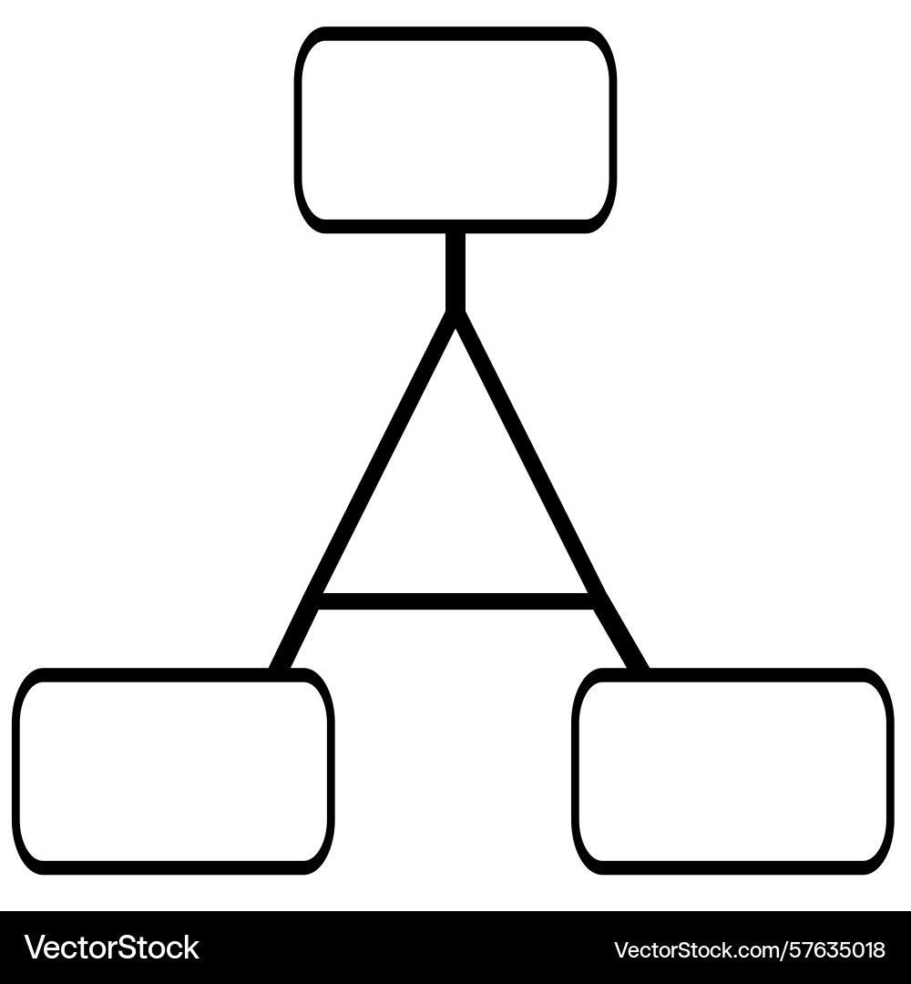 Abstract of a hierarchical structure represented Abstract of a hierarchical structure represented vector image