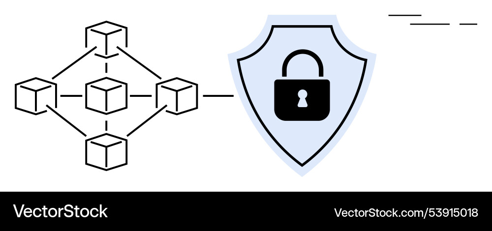 Cybersecurity and blockchain technology Cybersecurity and blockchain technology Vector Image