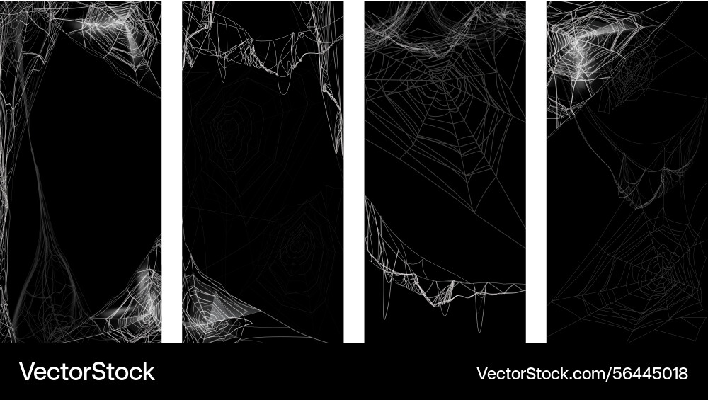Dark Cobweb Backdrop - Spooky Web vector image