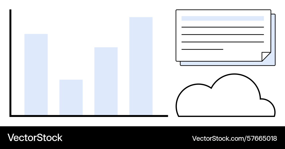 Data visualization with bar graph notes Data visualization with bar graph notes vector image
