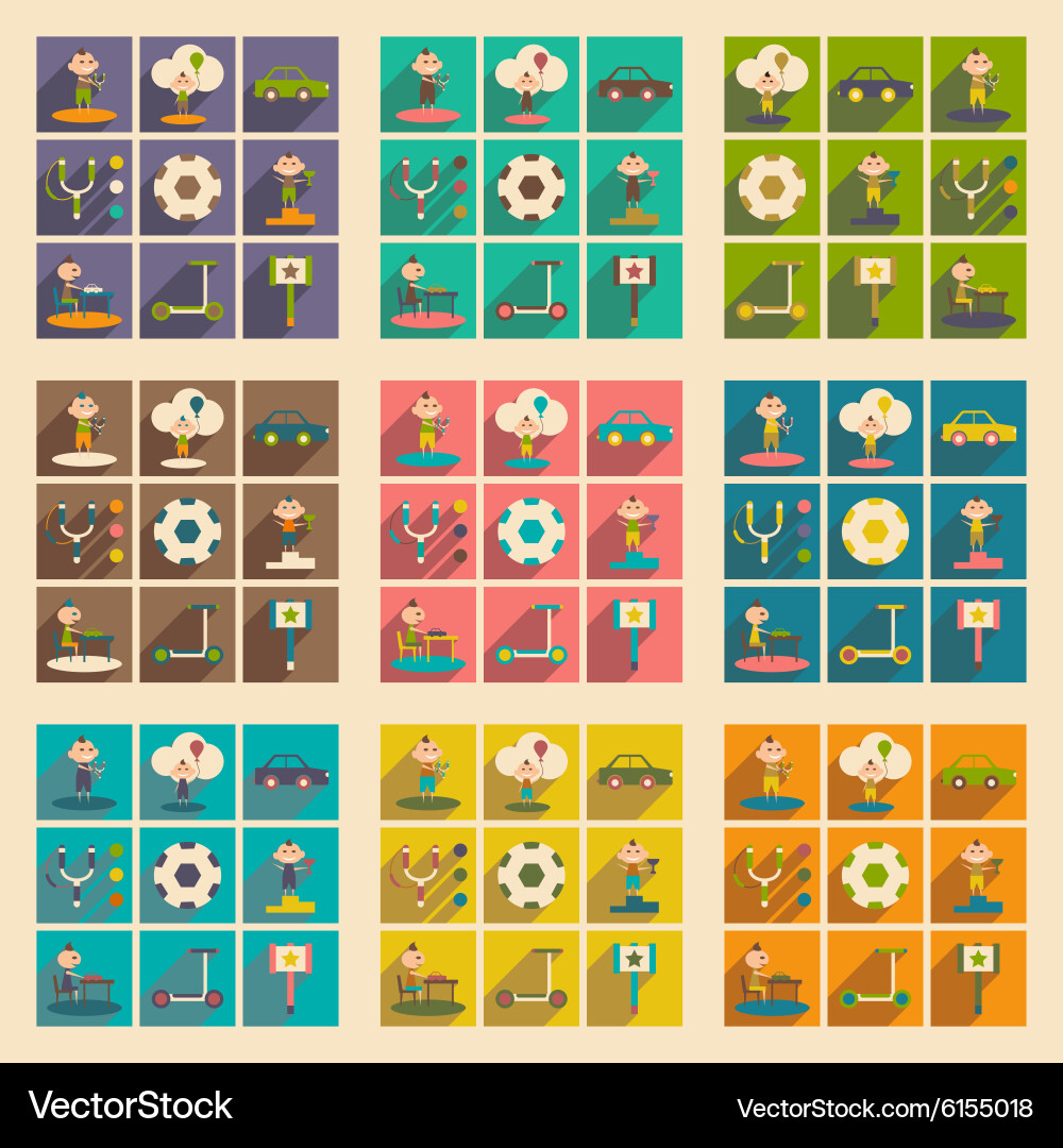 Flat with shadow concept and mobile application vector image