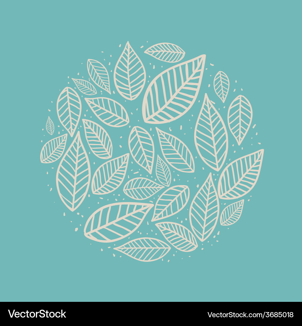 Leaf Pattern Background vector image