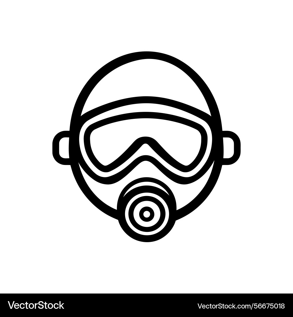 Simple line art of mask with transparent Vector Image