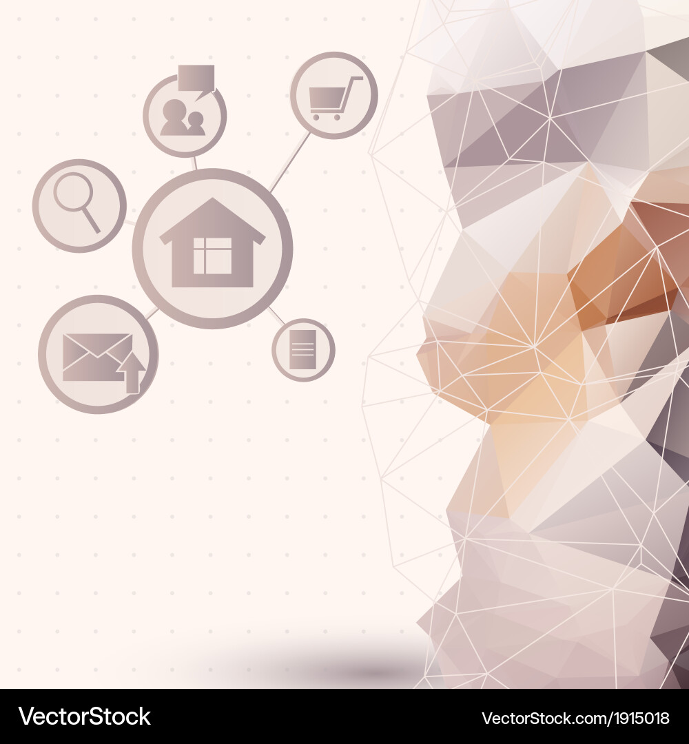 Triangle and web button Vector Image