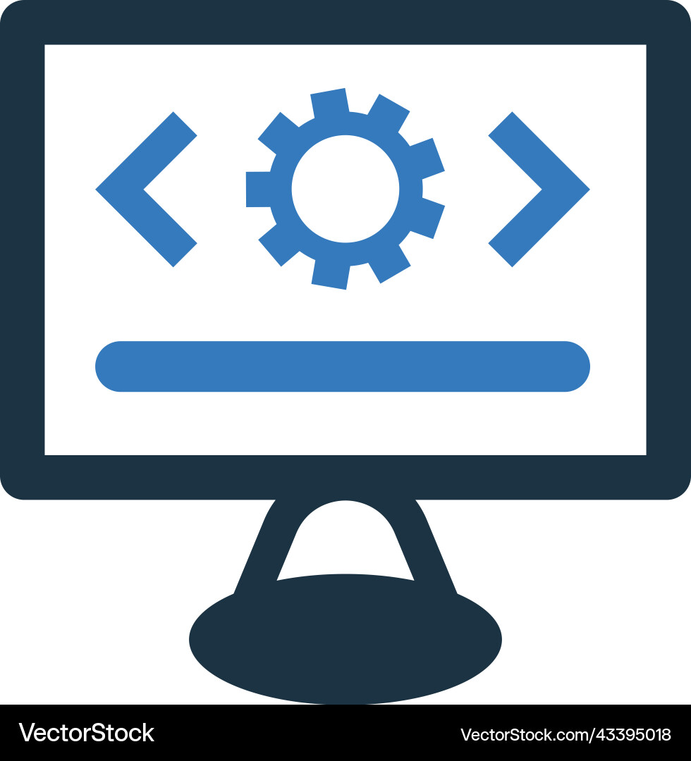 Web development icon simple editable graphics Vector Image