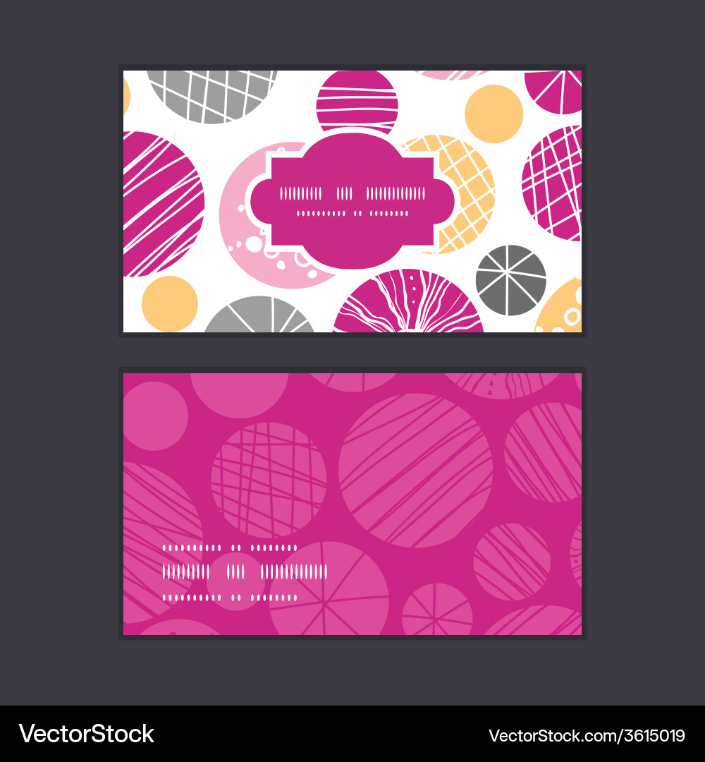 Abstract textured bubbles horizontal frame pattern Vector Image