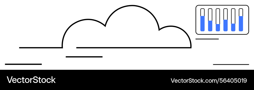 Cloud Computing-Konzept mit Datenverarbeitung Cloud Computing-Konzept mit Datenverarbeitung vektorbild